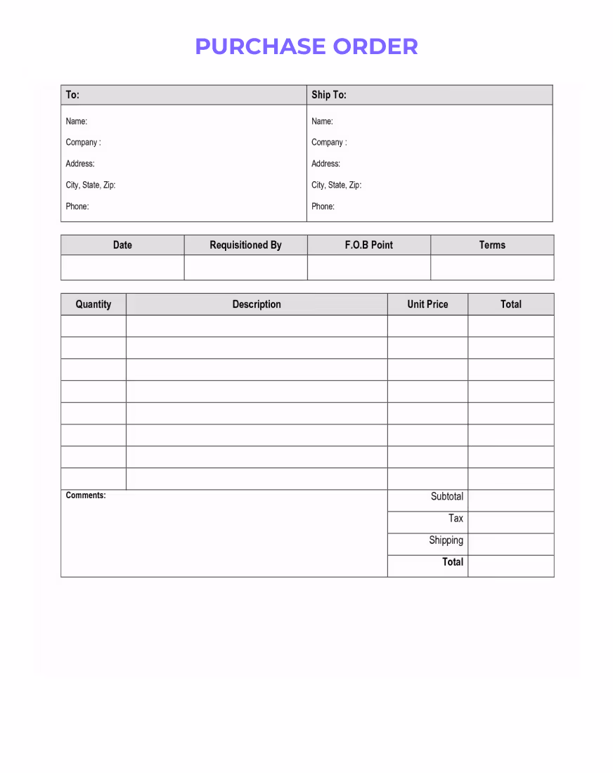 Purchase order