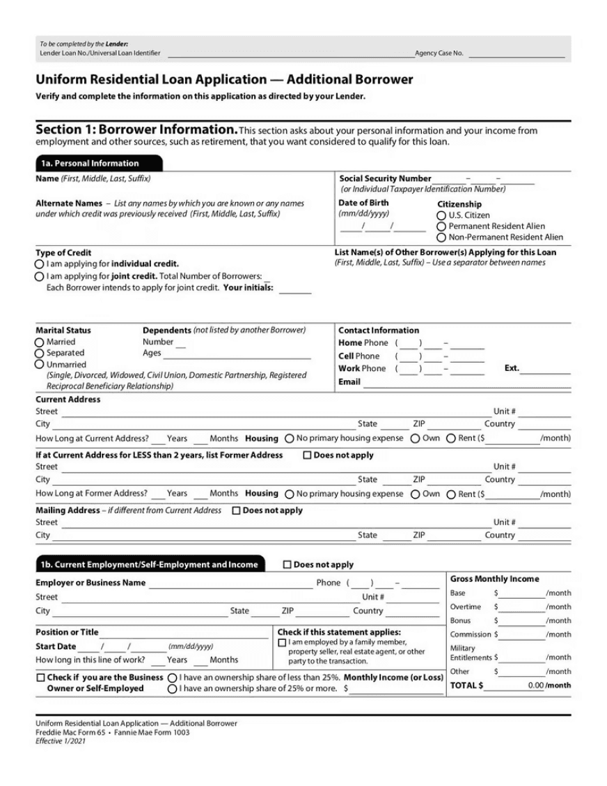 Comprehensive loan application form for industrial equipment purchases, including sections for applicant business details, product specifications, financial information, and terms and conditions.
